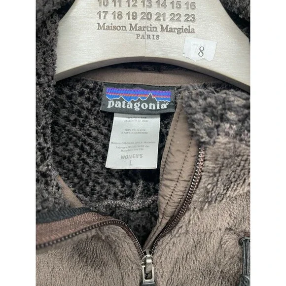 PATAGONIA R2 REGULATOR WOMEN'S BROWN FULL ZIP FLEECE JACKET LARGE VINTAGE